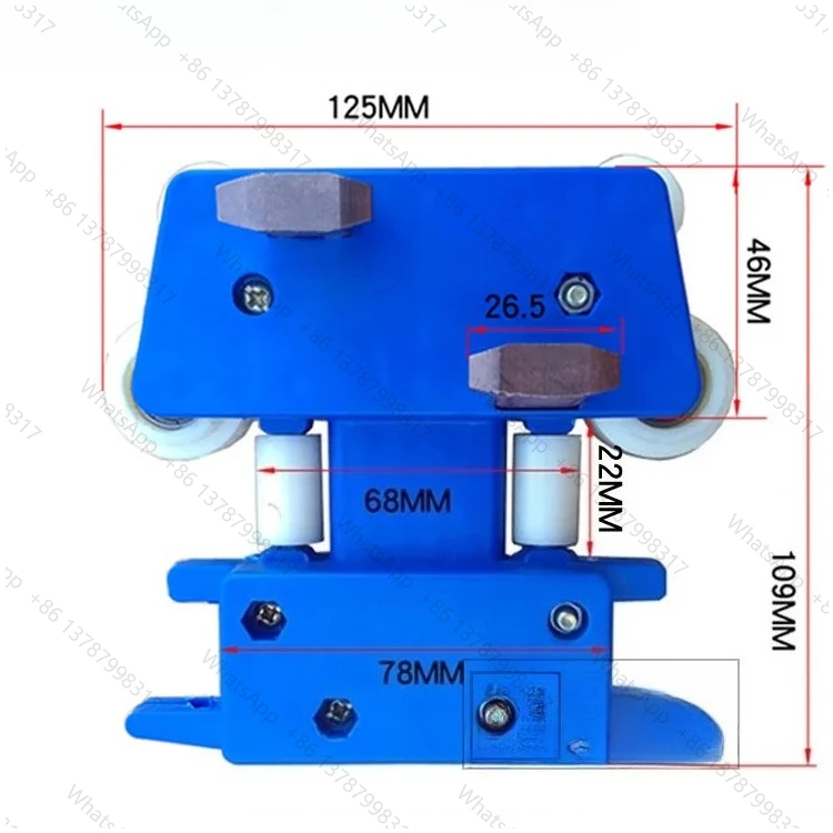 2pcs   JDR-4-60A curved four pole collector for 4-pole turning tube sliding contact wire collector