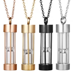 High Quality Stainless Steel Hourglass Style Necklace Open Perfume Lockets Hourglass Commemorate Loved Ones Ashes Urn Pendant