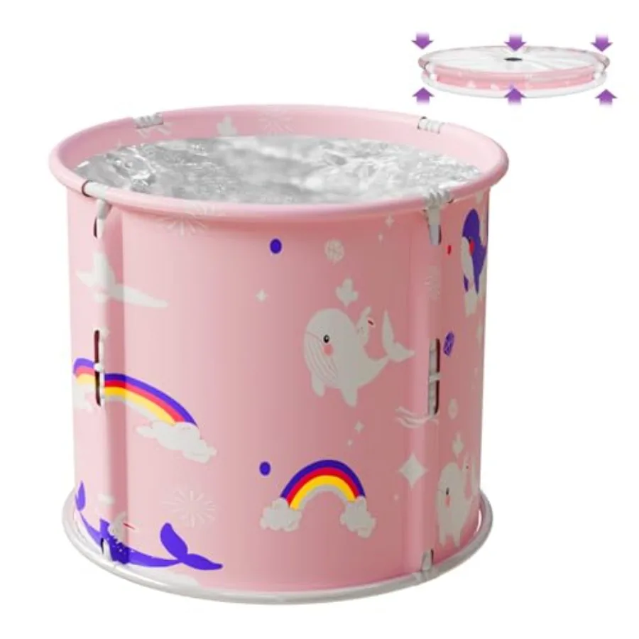 

Portable Bathtub, Foldable Bathtub for,Boys and Girls, Therapy Tub for Shower Stall Bathroom Fold Up Japanese Soaking Hot SPA B