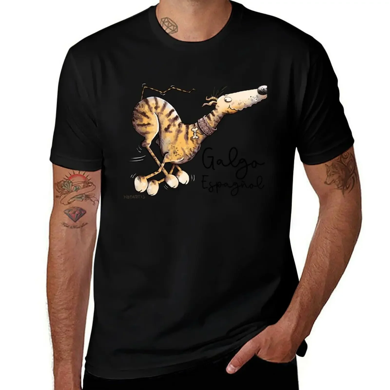 

Funny Galgo Greyhound T-Shirt T-shirts man luxury clothing labubu customs street wear t shirts men