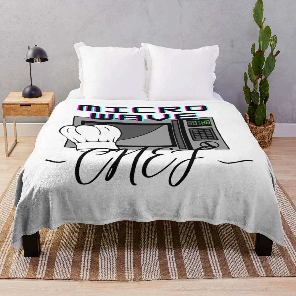 

Microwave Chef Throw Blanket Durable Warm Blanket for Daily Home Use