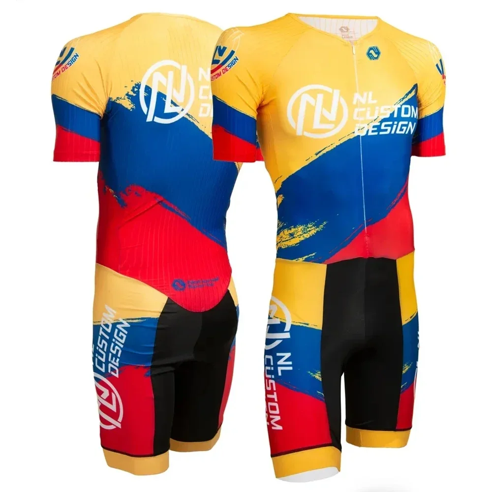 

Мужской спортивный костюм для триатлона, роликовый костюм Nl, комбинезон для роликовых коньков, комплект одежды для быстрого катания, цельный костюм без подушки