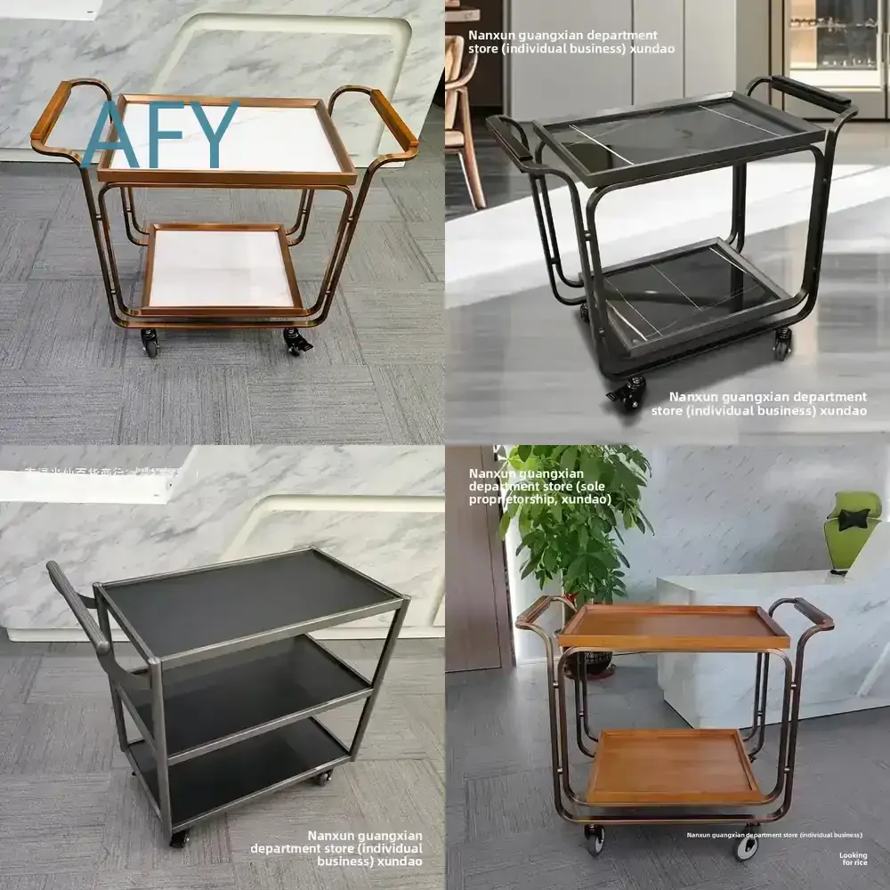 Wine Cart for Dining Trolley for Mobile Snack Cart for Multifunctional Trolley for 4S Shop for Bar for KTV for Refreshment
