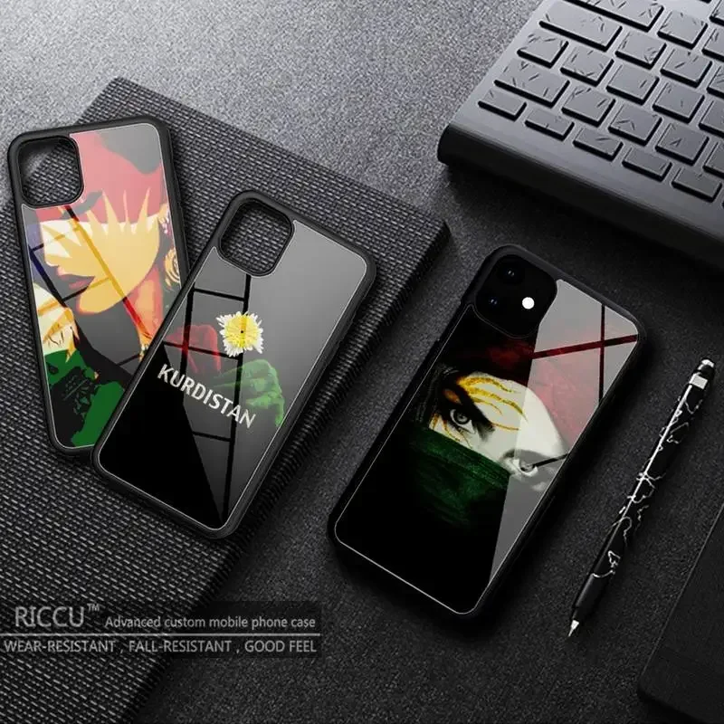 Kurdistan Flag Phone Case Rubber for iphone 15 11 12 13 pro max Mini XS 8 7 6 6S Plus X SE 2020 XR Covers iphone 14 case luxury