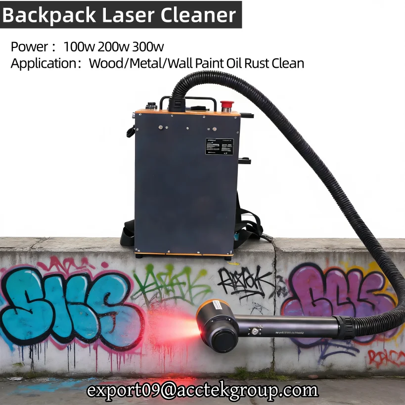 Customzied Laser Small Size 200w 300w Cleaning Machine Rust Laser Cleaner Oxide Layer Removing Tools 100w JPT Paint Stripping