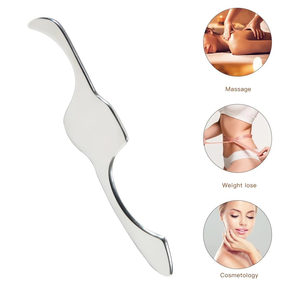 Aço inoxidável Gua Sha Raspagem Massagem Ferramenta, Ferramentas IASTM, Grande Soft Tissue Mobilização Ferramenta, Raspador Fascia, Raspagem Da Pele