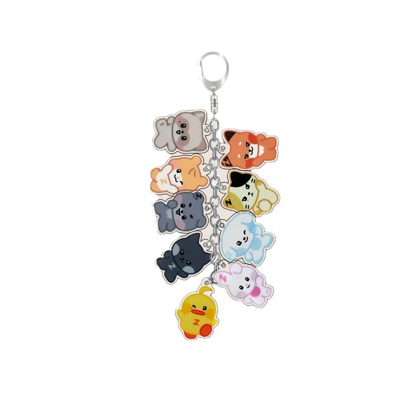 Kpop ZEROBASEONE Cartoon Cute Acrylic Keychain High Quality INS Style Backpack Pendant Keyring ZHANGHAO RICKY HANYUJIN Fans Gift