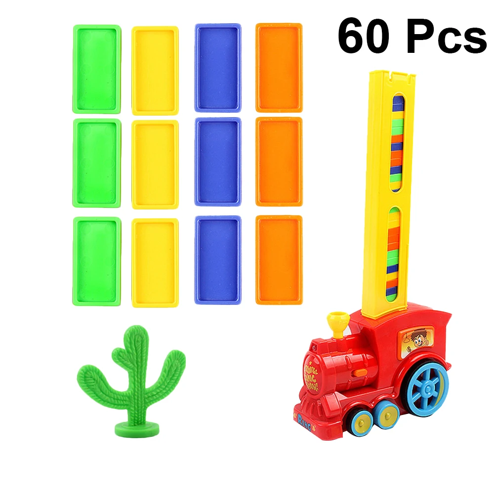 60 stücke Elektrische Zug Bausteine Pädagogisches Spielzeug Premium Holz Balance Spiel Sicher Kinder Kreative Spielen Set Robust