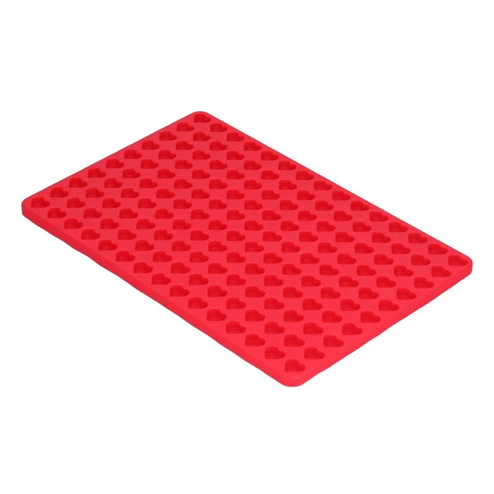 Silicone Silicone Mold Heart Shape Red Candy Chocolate Mold Freeze Dry Available High Temperature Tough Pet Food Mold