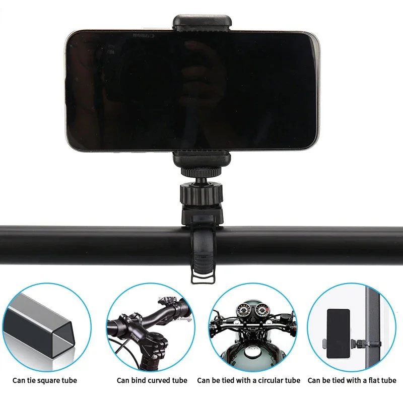 

360° Rotation Strap Holder Action Camera Backpack Clip Mount For Bicycle Motorcycles Selfie Holder For Insta360 Phone