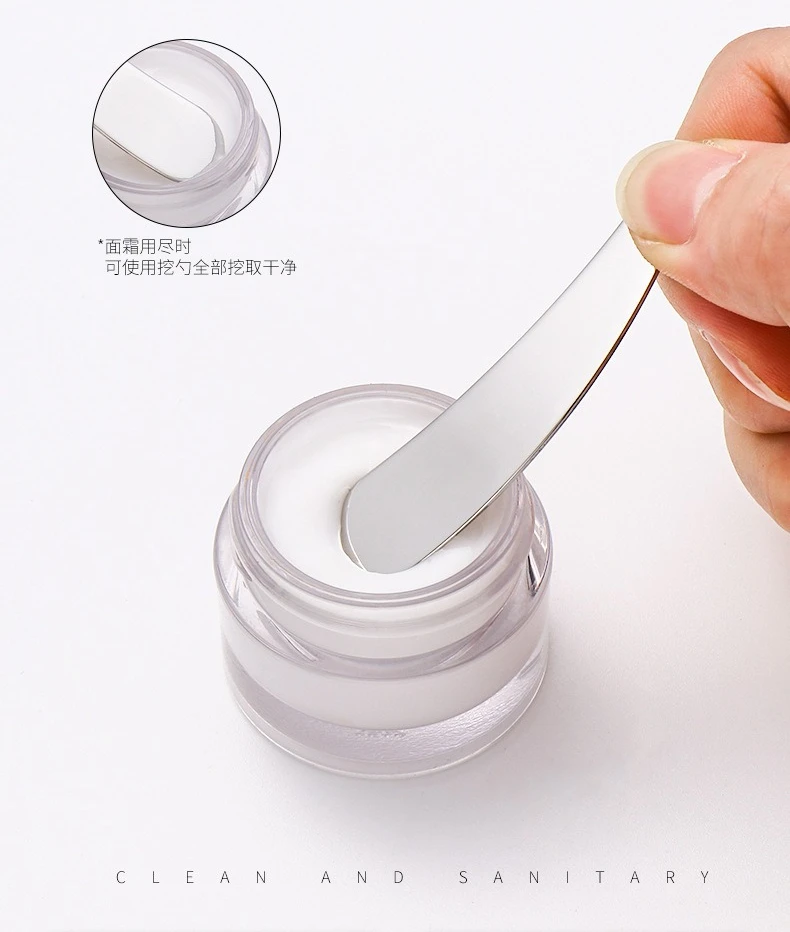 Halve maan vorm gezichtscrème lepel 304 roestvrij staal gezichtsmasker lepel schoonheid huidverzorging tool