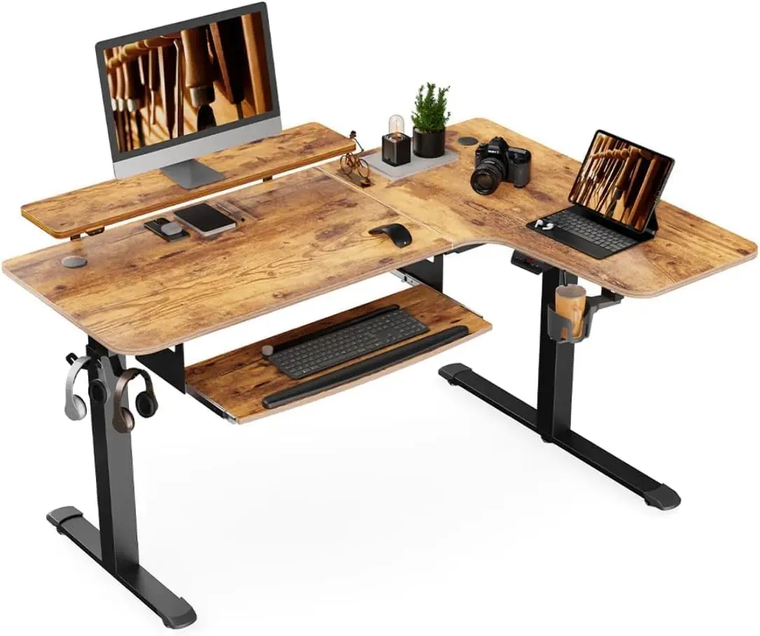 Eureka Ergonomic Standing Desk With Keyboard Tray, Computer Desk, 61