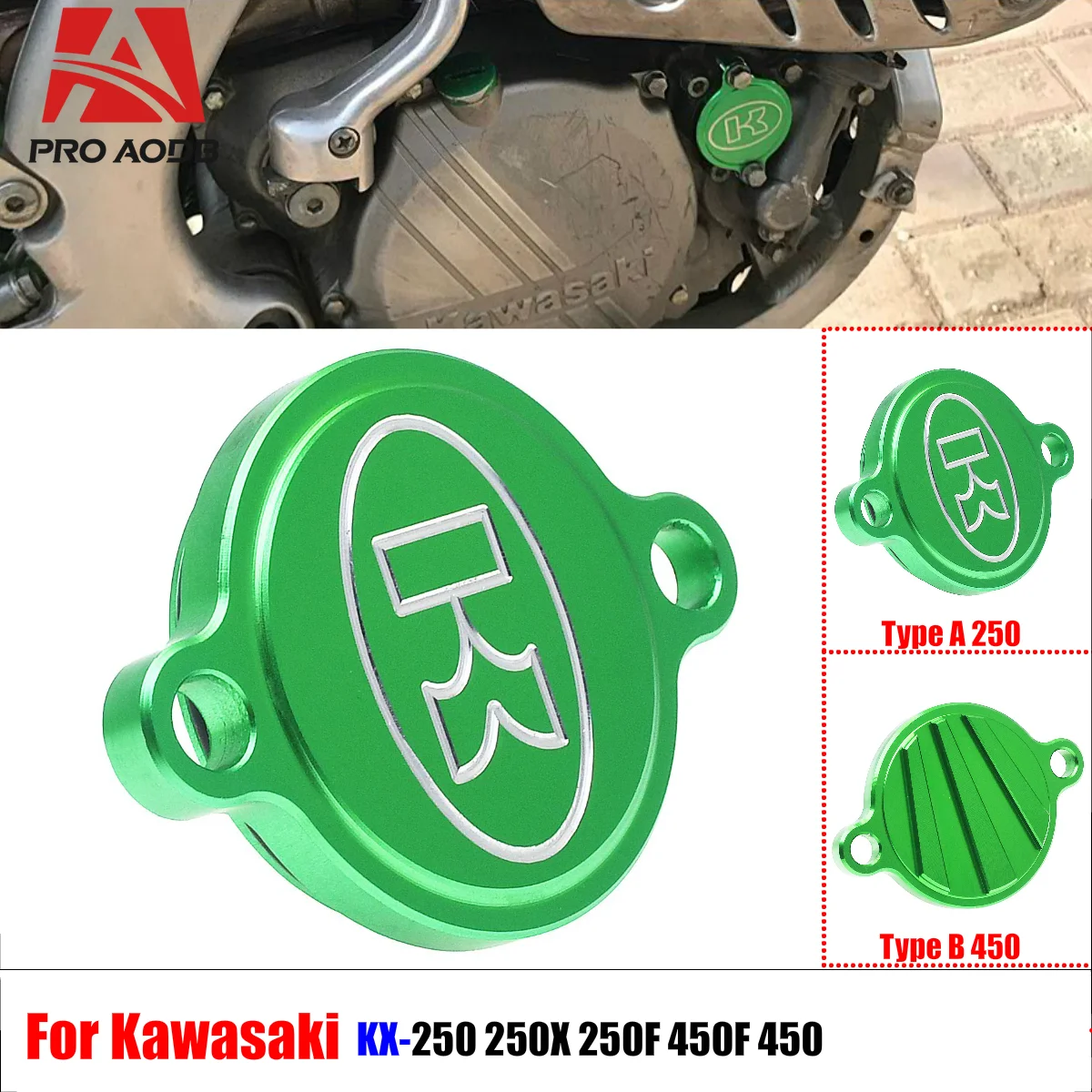 Precision-Made Motorcycle Accessories-Engine Oil Plug Filter Cover Cap For Kawasaki KX250 KX250X KX250F KX450F KX450F 2005-2023