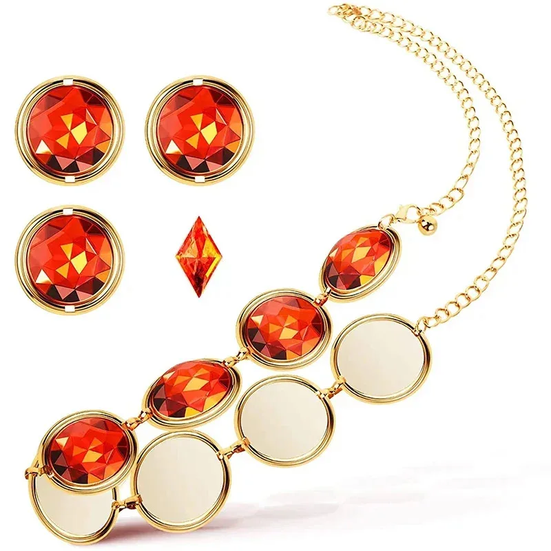 Cinturón de cosplay DY2025Raven, accesorios para mujer, cinturón de cosplay de anime de Halloween, cadena de piedra para accesorios de disfraces, vestido de cristal bel