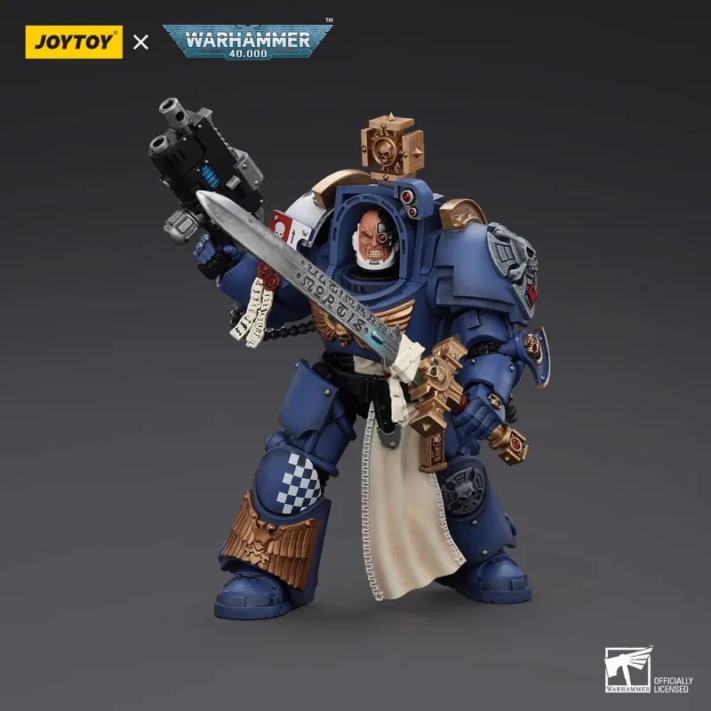 [EM ESTOQUE] JOYTOY Warhammer 40K 1/18 Figuras de ação Ultramarines Capitão em Terminator Armour Coleção Modelo Menino Presente surpresa