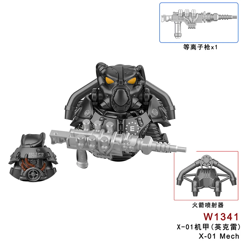 2025 NEUE Strahlung Mech Cooper T60 Power Rüstung Ziegel Bausteine Mini Action-figuren Ziegel Pädagogisches Diy Spielzeug Geschenke