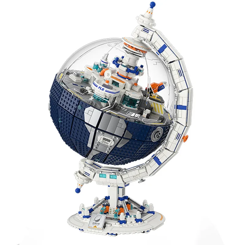 

Creative Space Base Building Blocks Toy Universe Exploration Earth Globe Artificial Sun LED DIY Bricks Toys for Kids Boys