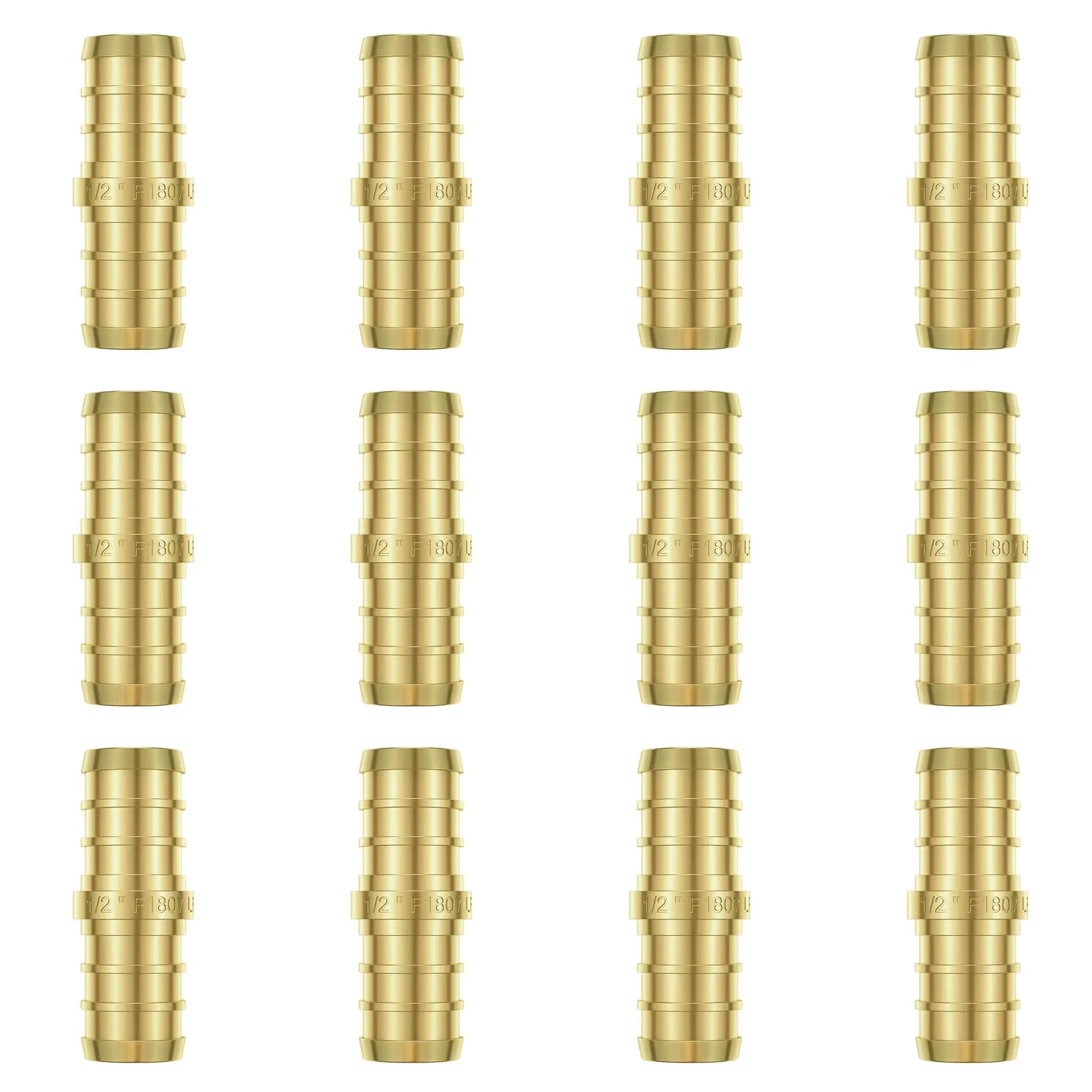 동일 직경 스트레이트 호스 바브 황동 파이프 피팅 커넥터 어댑터, 조인트 에어 워터 오일 커플러 어댑터, 펙스 피팅 1/2 인치