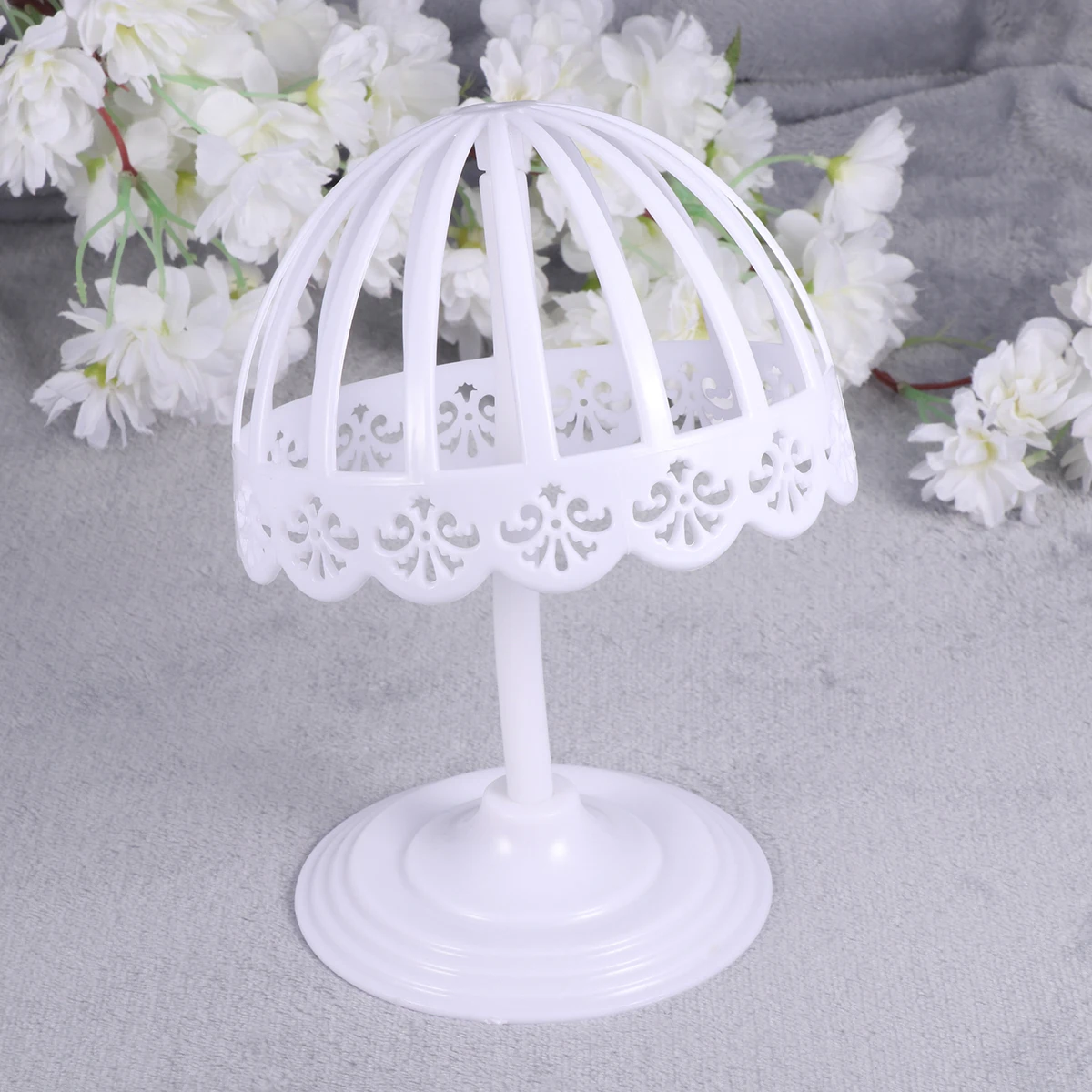 

2 Pcs Hat Display Rack Plastic Flowered Organizer Stand for Vendor Showing Tabletop Holder Storage Decor
