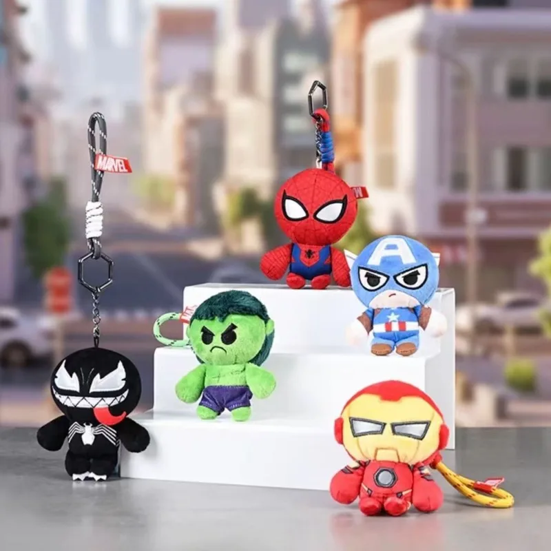

Marvel Spider-Man Superman Captain America Keychains Small Pendant Hangings Key Ring Christmas Birthday Gifts