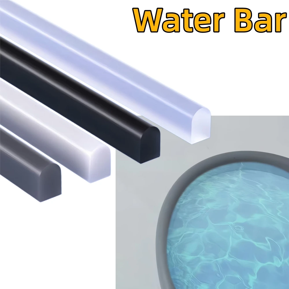 1PC Bathroom Water Stopper Water Retaining Strip Bendable Bathroom Door Washing Machine Shower Threshold Water Shower Dam