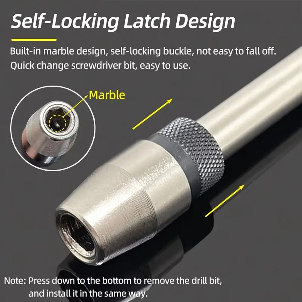 1Pcs 100/150/300mm Screwdriver Bit Holder Magnetlc 1/4 Inch Hex Self-locking Extension Rod Extended Quick Release