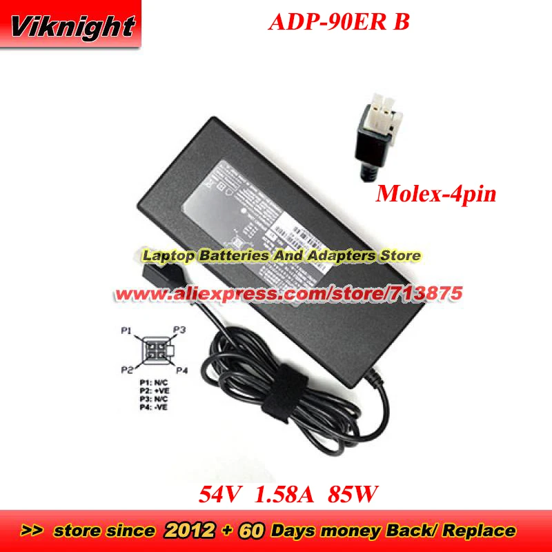 

ADP-90ER B AC Adapter 54V 1.58A 85W 341-101090-01 For CISCO CBS350-16P-2G with Molex 4pin tip ADP-90ER BF DAB2329205T