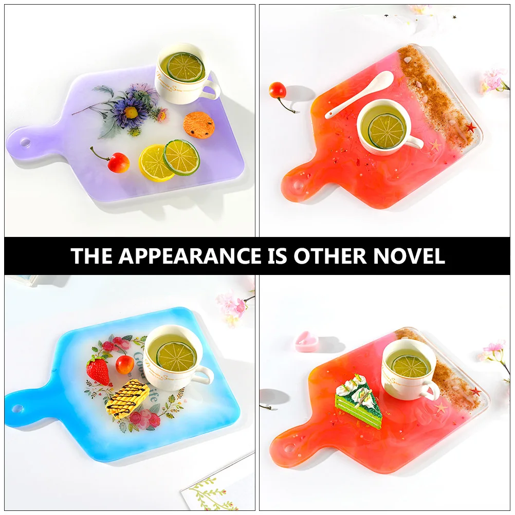

2Pcs Silicone Tray Mold White Flexible DIY Epoxy Casting Molds Reusable Storage Jewelry Accessories Craft Home Decor Photo Props