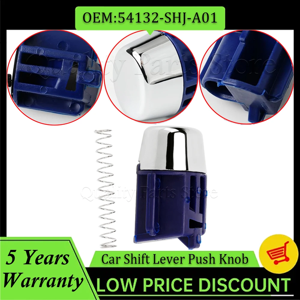 For Honda Odyssey 3.5L 2005 2006 2007 2008 2009 2010 Car Shift Lever Push Button Knob & Spring For LHD 54132-SHJ-A01 54132SHJA01