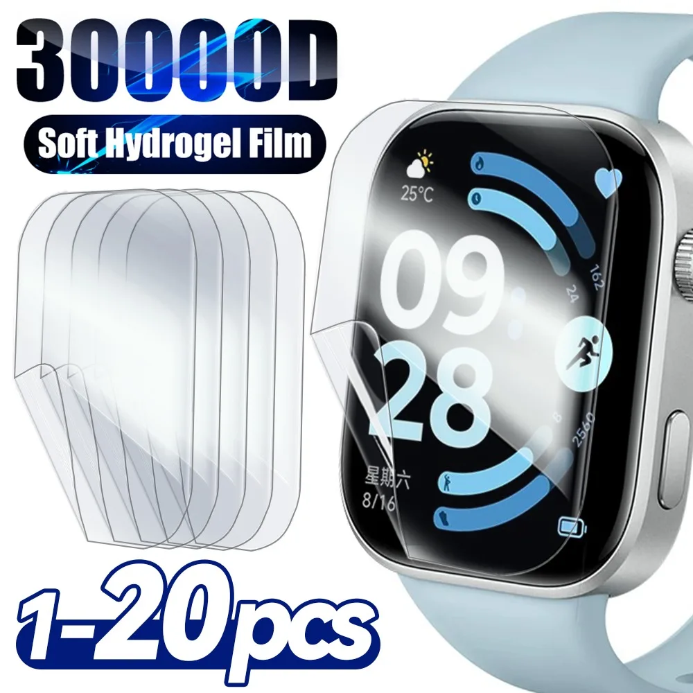 

20/1pcs TPU Hydrogel Film for Redmi Watch 6 Screen Protectors Anti-scratch Film Soft Protective Cover Not Glass for Redmi Watch6
