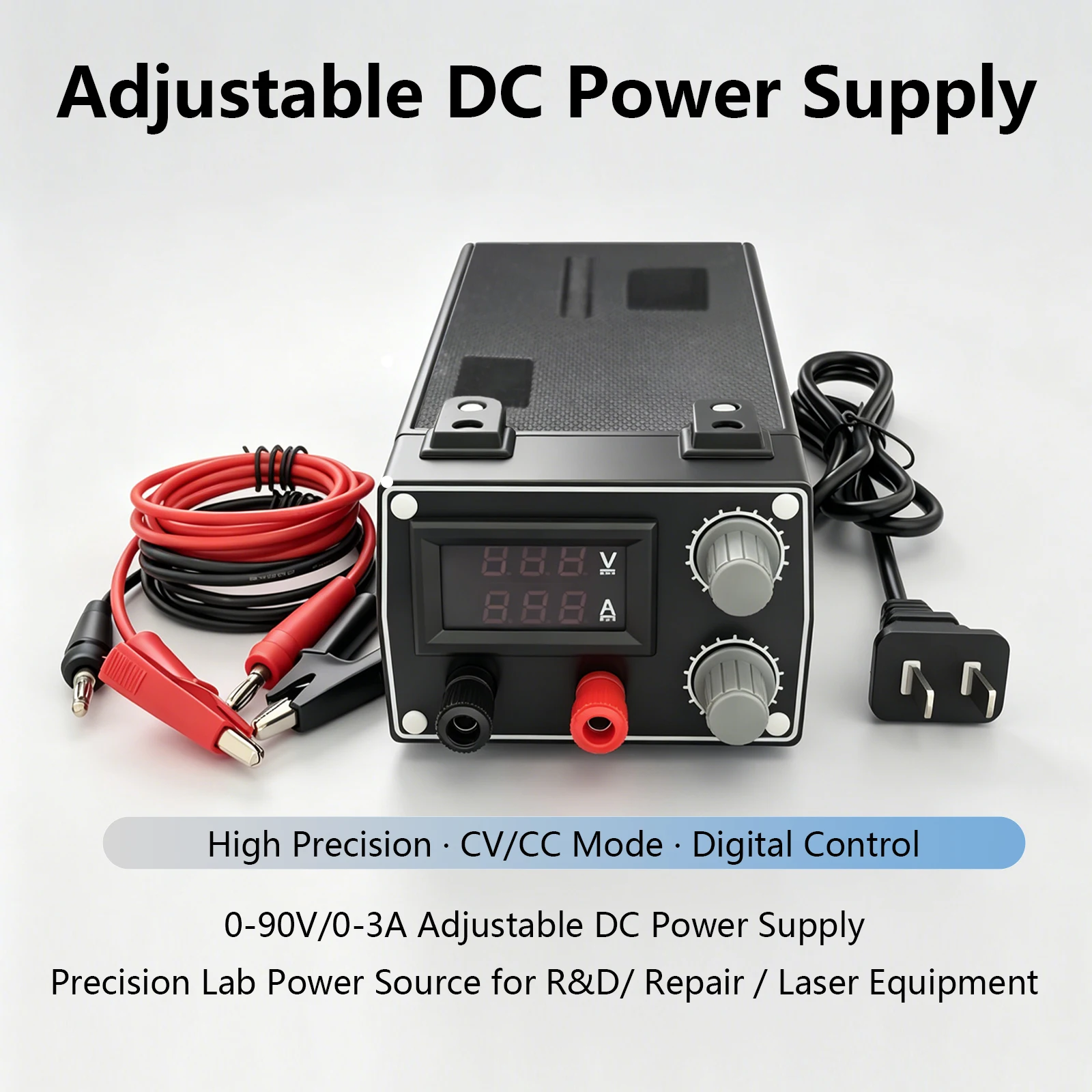 0-90V 0-3A Adjustable DC Power Supply DIY Module Variable Voltage Current Regulated Power Source for Electronic Repair