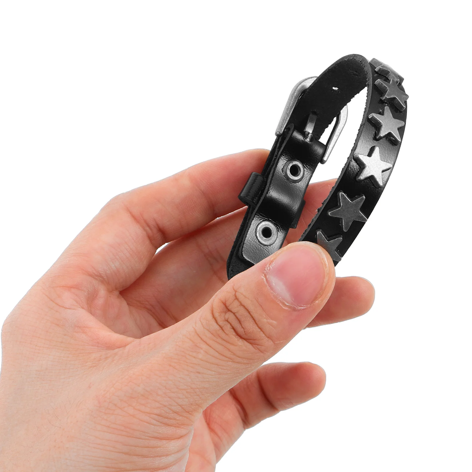 

1 set 1 Set Multilayer Punk Bracelet Fake Studded Wrap Bangle Rock Gothic Cuff For Festival Party Streetwear Accessory