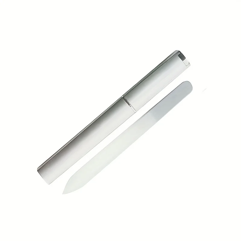 Crystal Glass Nail File Colorful Manicure File Medium Manicure Polishing File Abs Tube