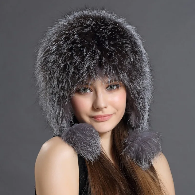 Winter New Women's Fox Raccoon Ear Fur Hat Fashion Generous Korean Version Of The Trend Wind Hat