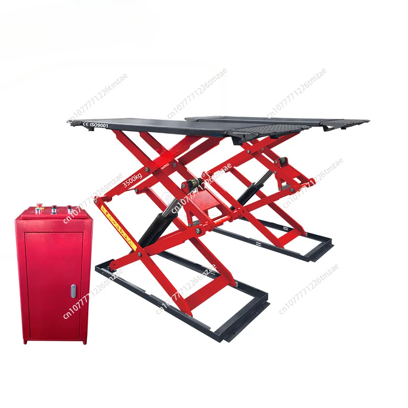 Car maintenance lift No digging pit Small scissor lift Ultra-thin weight lifting 3.5/4 tons