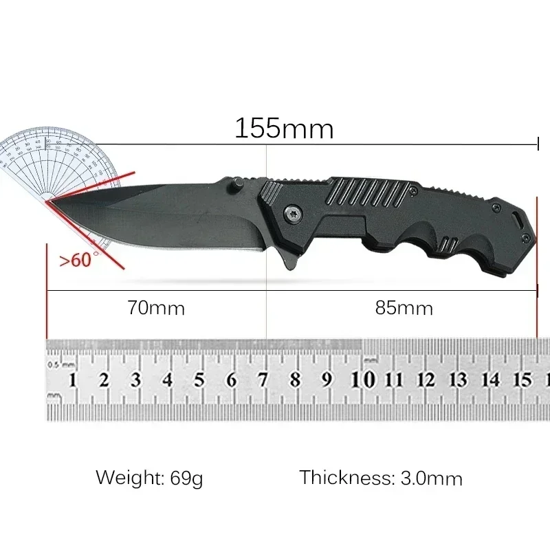 Folding Knife High Hardness Tactical Survival Knife Outdoor Self-defense Knife Hiking Hunting Pocket Knife Camping EDC Tool