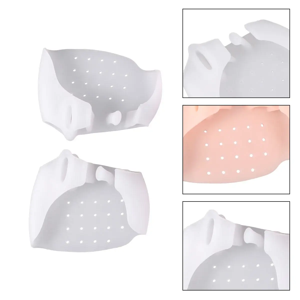 

2 пары корректоров для вальгусной деформации стопы, изящный дизайн, удобная посадка для длительного использования, снимают боль при скошенных пальцах и косточках.