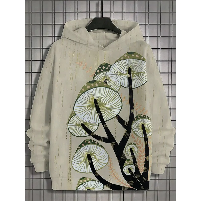 Japanese Harajuku 3D Printed Hoodies For Men Mountain Cat Tentacle Graphic Sweatshirts Casual Loose Hooded Long Sleeves Pullover