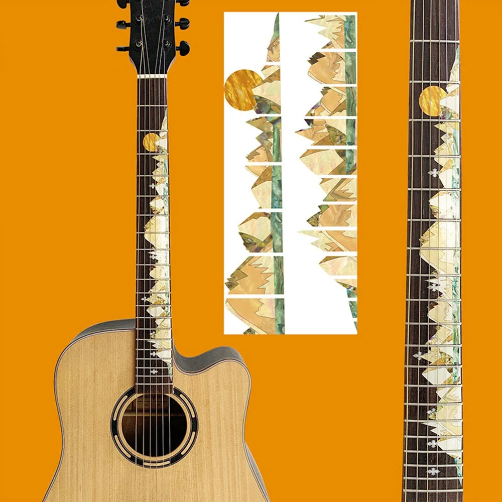 

Наклейка на гриф гитары из ПВХ, аксессуары для гитары, детали электрогитары, инкрустация басами, наклейка, украшения для инструментов, сделай сам