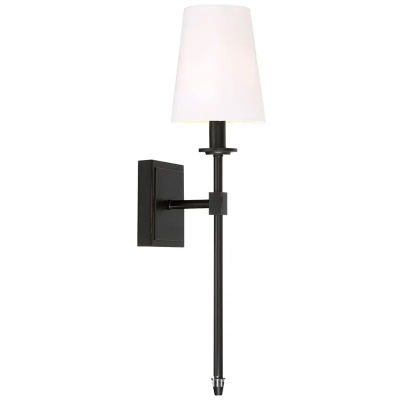 Nowe amerykańskie lampy ścienne w stylu retro industrialnym abażur z tkaniny sypialnia nocny abażur z tkaniny kinkiety łazienka lampki nocne