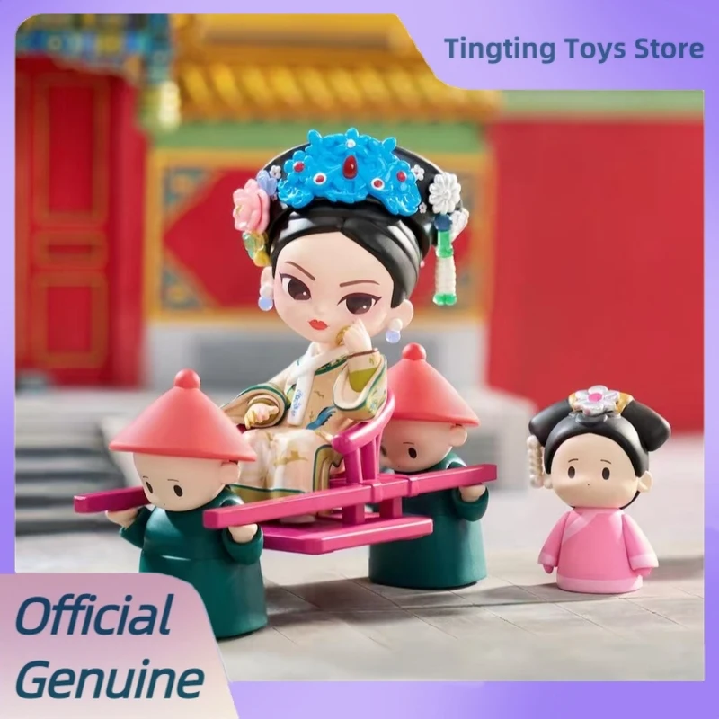 Genuíno lenda de zhen huan v4 série caixa cega estatueta ornamentos brinquedos chinses estilo bonecas caixa mistério presente de aniversário da menina