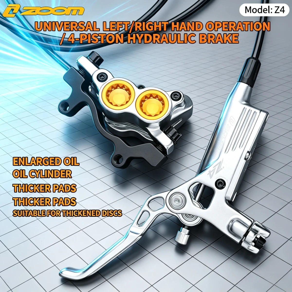 Zoom Lighting Kit - ZOOM Z4 4-zuiger hydraulische schijfremset Universeel