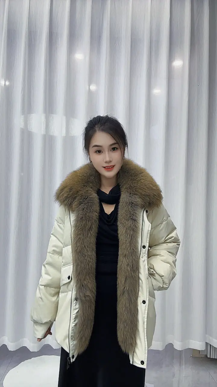 Women's Short Jacket with Fur Collar Shawl Collar Coat Button Closure Thermal Heritage Style Cold Season for Christmas Outfit