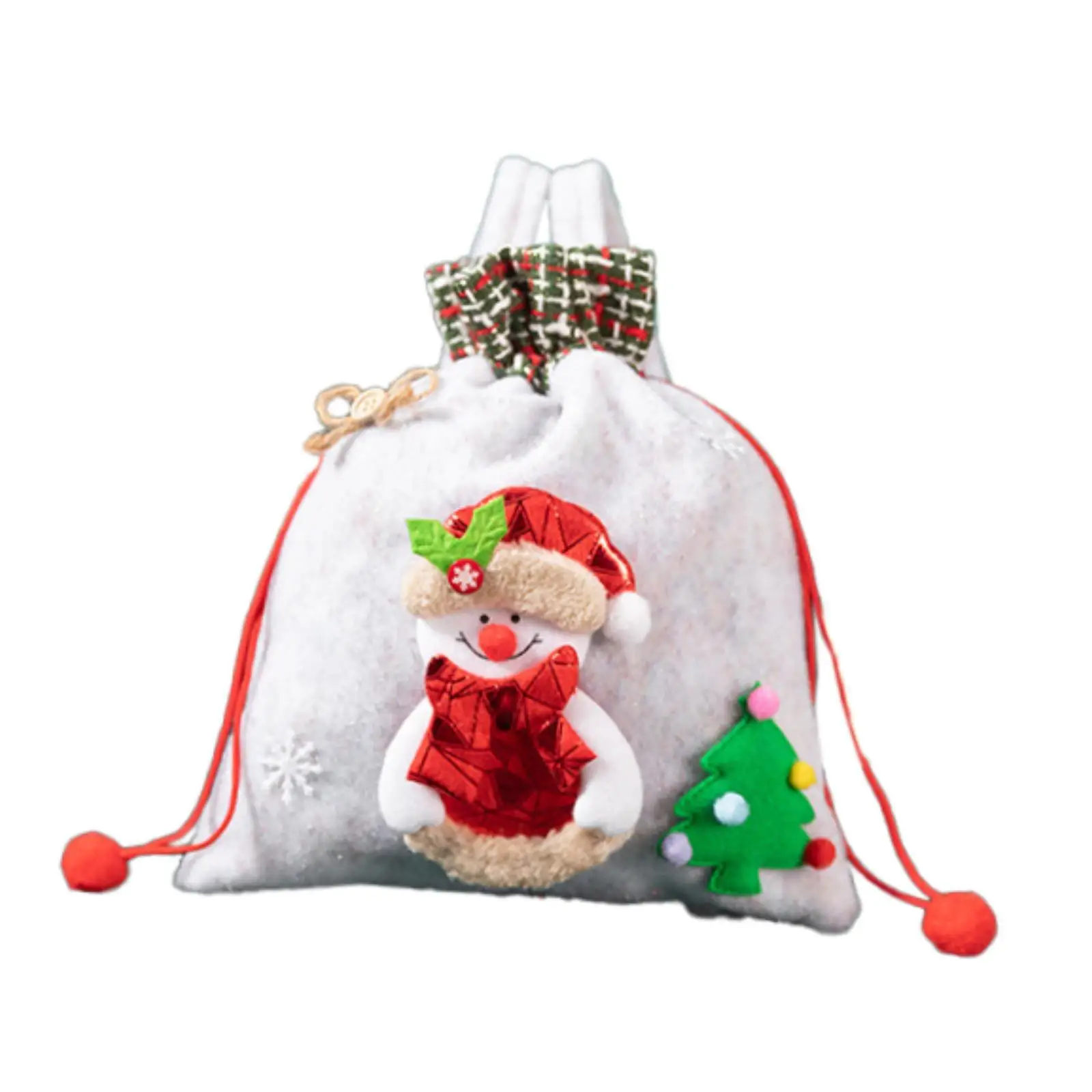 Doll Christmas Gift Bag Knitted Doll Storage Bag Cute, Party Favor, Holiday Gift Pouch Reusable Goody Bag Christmas Decor