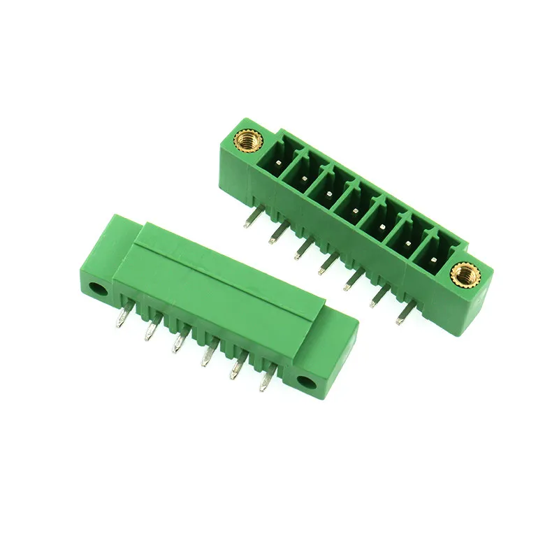 3.81MM green wiring terminal KF2EDGVM-3.81MM Straight/Bent pin socket with ear 15EDGKM-3.81MM connector