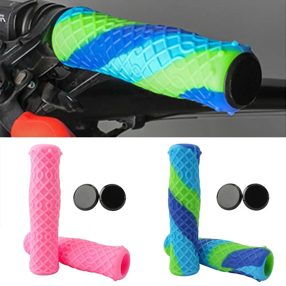 Silicone Bicycle Handlebar Grips Universal Various Colors Bike Rubber Handlebar Cover Durable Riding Accessories