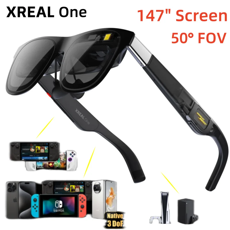 Xreal One AR Glasses 120Hz HD Display Native 3 DoF X1 Chip 147