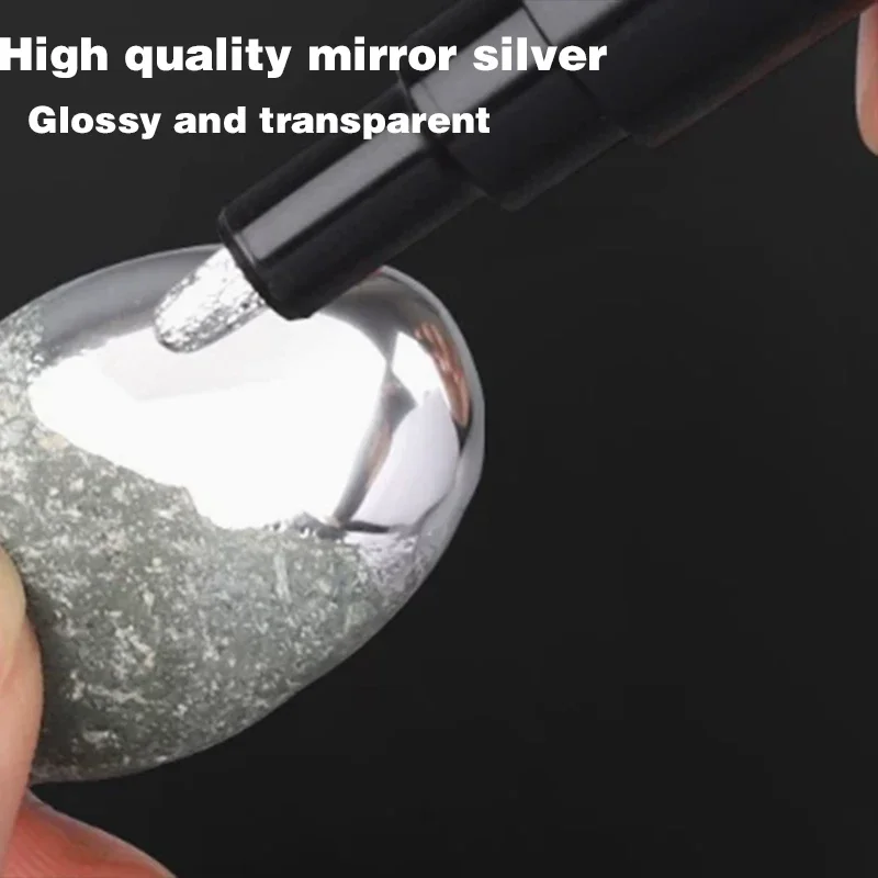 3 قطعة قلم تحديد مرآة لتقوم بها بنفسك أقلام الطلاء العاكسة مرآة علامات الكروم الذهب الفضة ماركر توقيع تصفيف السيارة الفن الحرف اليدوية