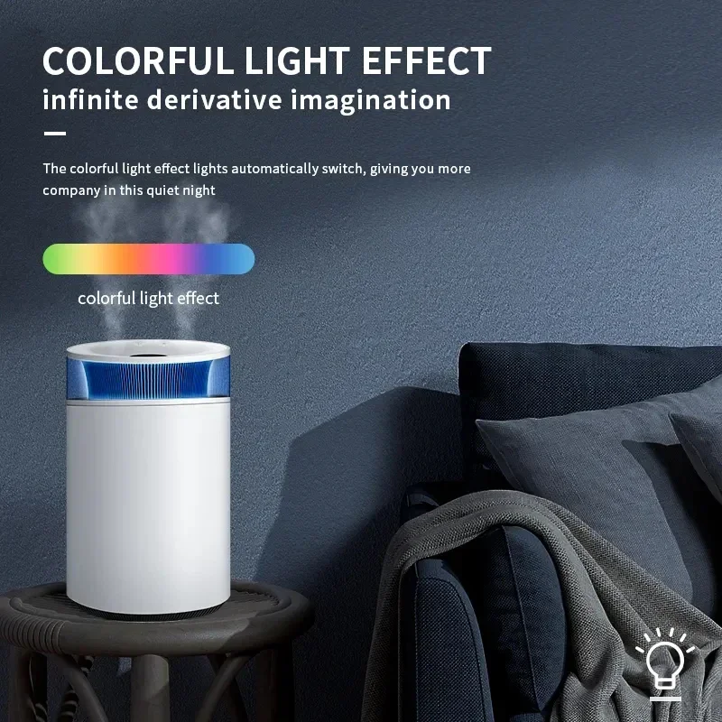 เครื่องเพิ่มความชื้นในอากาศแบบพกพาก้านปักน้ำมันหอมระเหยใน Essential ขนาด2500มล. เครื่องพ่นอโรมาสเปรย์คู่แบบ USB