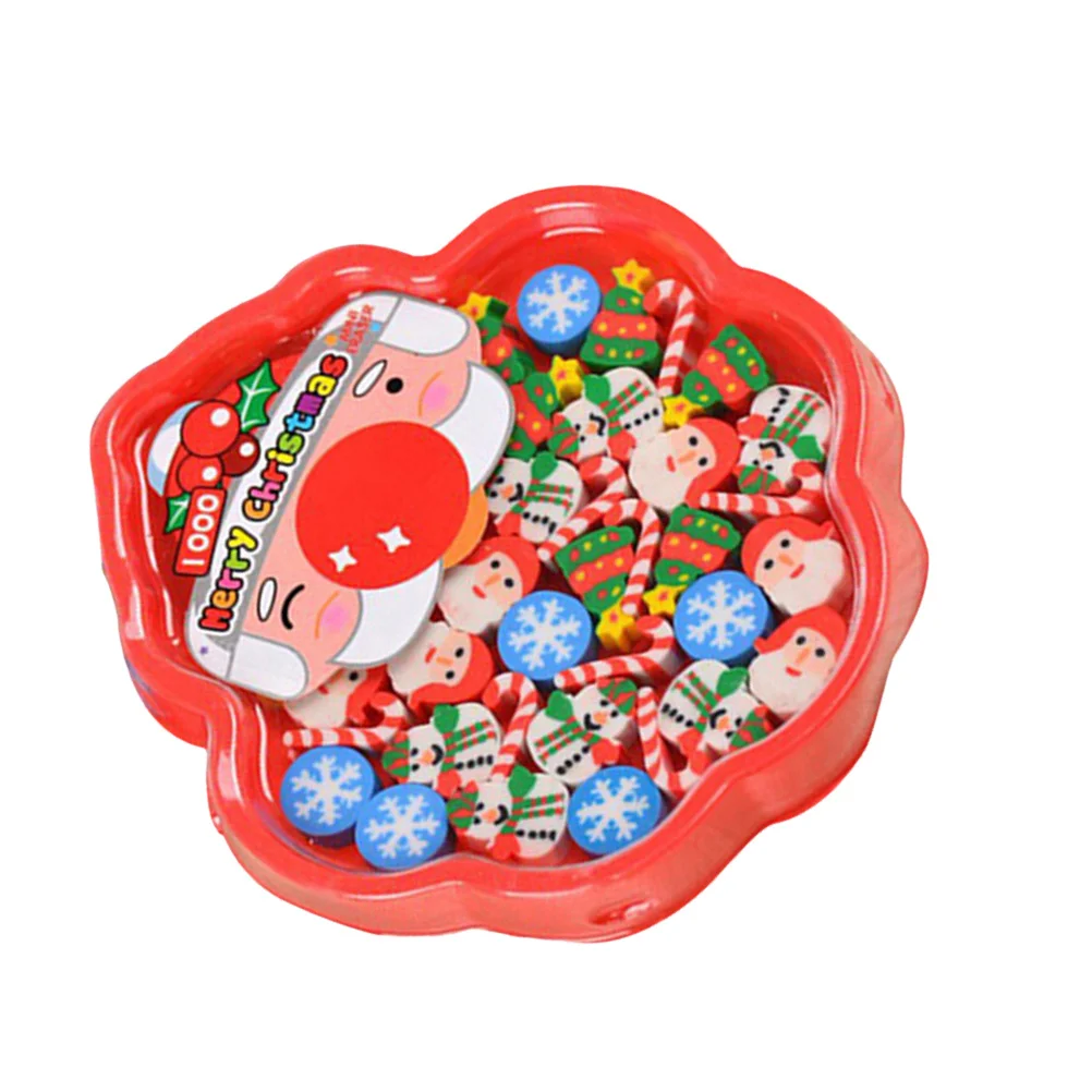 محايات عيد الميلاد على شكل سانتا كلوز، محايات قلم رصاص ملونة زاهية ومبتكرة، مستلزمات مدرسية، هدايا عيد الميلاد